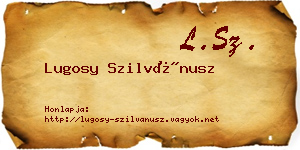 Lugosy Szilvánusz névjegykártya
